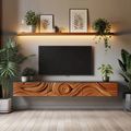 Farmhouse Wooden TV Console For Furniture Decor
