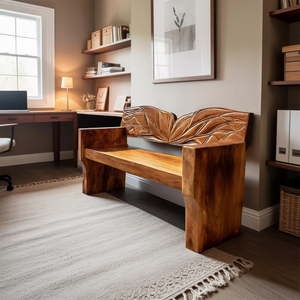 Solid Wood Entryway Bench For Natural Style Home Decor