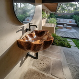 Handcrafted Live Edge Wood Basin For Unique Bedroom Vanity Decor