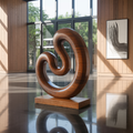 Farmhouse Large Twisted Spiral Floor Art For Contemporary Interiors