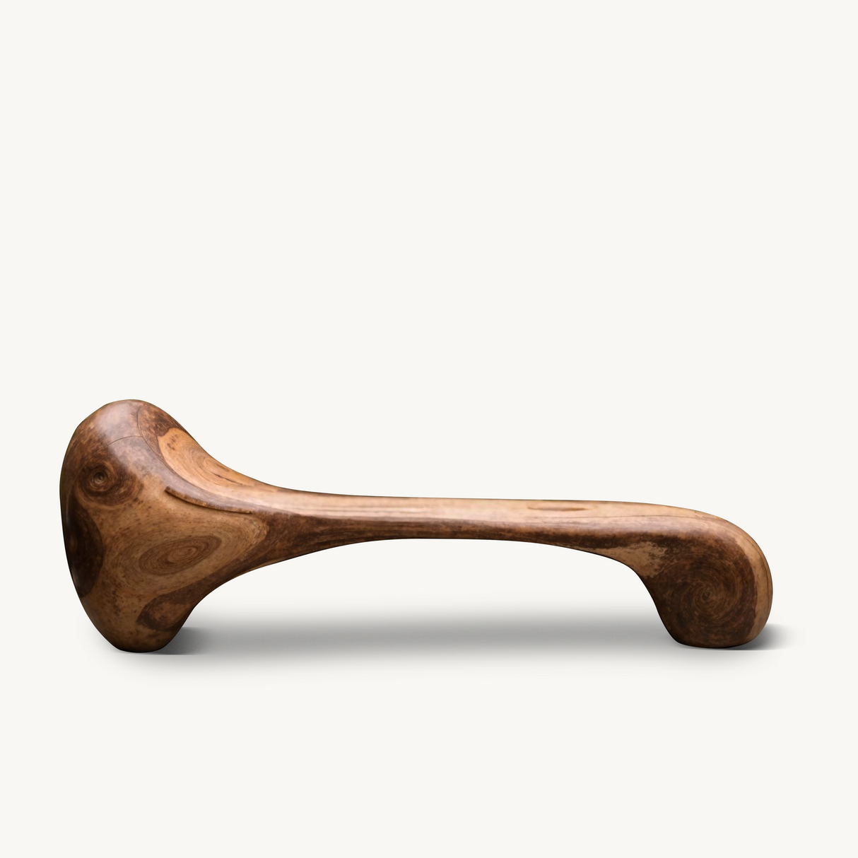Sculptural Wood Bench For Garden Poolside Or Patio