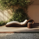 Mid Century Wooden Daybed For Patio Furniture Outdoor Design