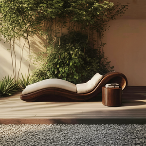 Mid Century Wooden Daybed For Patio Furniture Outdoor Design