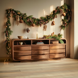 Modern Curved Sideboard For Living Room