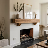 Rustic Fireplace Mantel Beam For Living Room