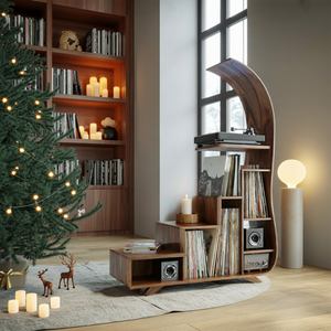 Mid Century Record Stand For Furniture Decor Holiday Edition