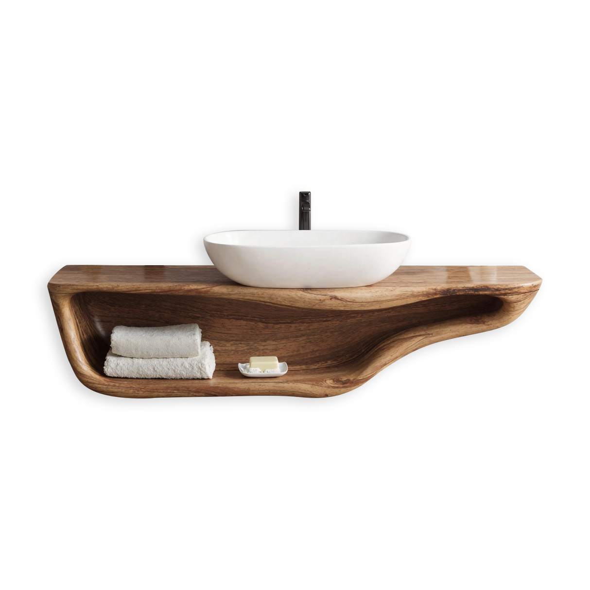 Handcrafted Live Edge Vanity For Custom Bathrooms