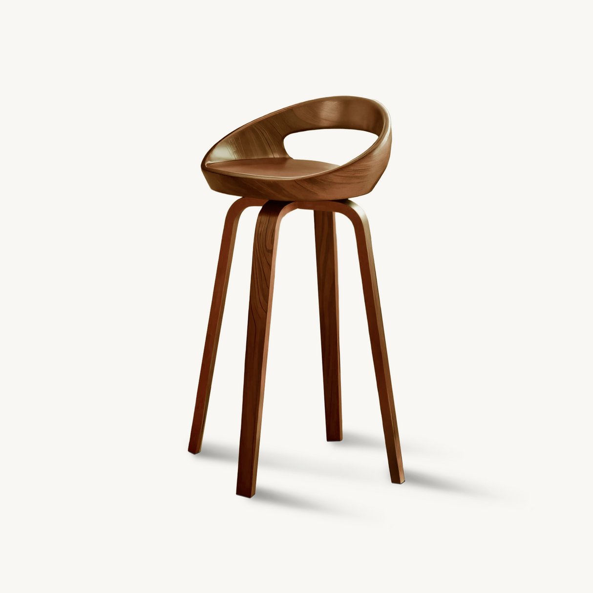 Modern Curved Bar Stools For Kitchen Island Counter Dining