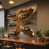 Handcrafted Wine Holder For Kitchen Wine Wall Accent