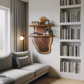 Live Edge Wall Shelf For Bedroom And Workspace Decor