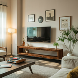 Modern Live Edge Floating TV Console For Contemporary Living Room