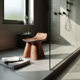 Farmhouse Shower Stool For Rustic Bathroom Interiors