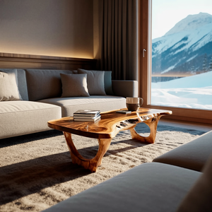 Contemporary Coffee Table Live Edge Design For Living Room