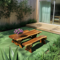 Rustic Outdoor Picnic Table And Bench Set For Garden