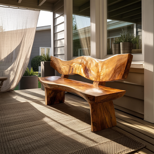 Live Edge Wood Entryway Bench For Natural Home Interiors