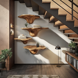 Modern Wooden Mushroom Shelf For Entryway Furniture And Wall Decor