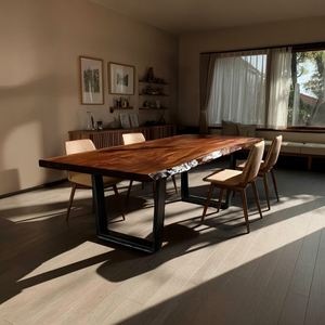 Dining Room Farmhouse Solid Wood Dining Table Warm Grain
