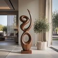 Handcrafted Wooden Abstract Sculpture For Living Room
