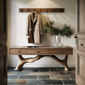 Handcrafted Live Edge Entryway Table For Entryway Rustic Style