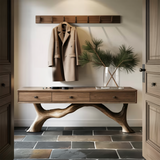 Handcrafted Live Edge Entryway Table For Entryway Rustic Style