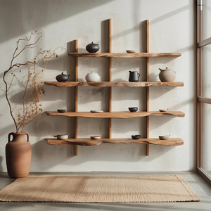 Rustic Live Edge Floating Shelf For Living Room Use