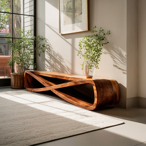 Infinity Sculpture Bench For Entryway Or Hallway