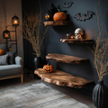 Mid Century Solid Wood Shelf For Bedroom Halloween Decor And Storage Space