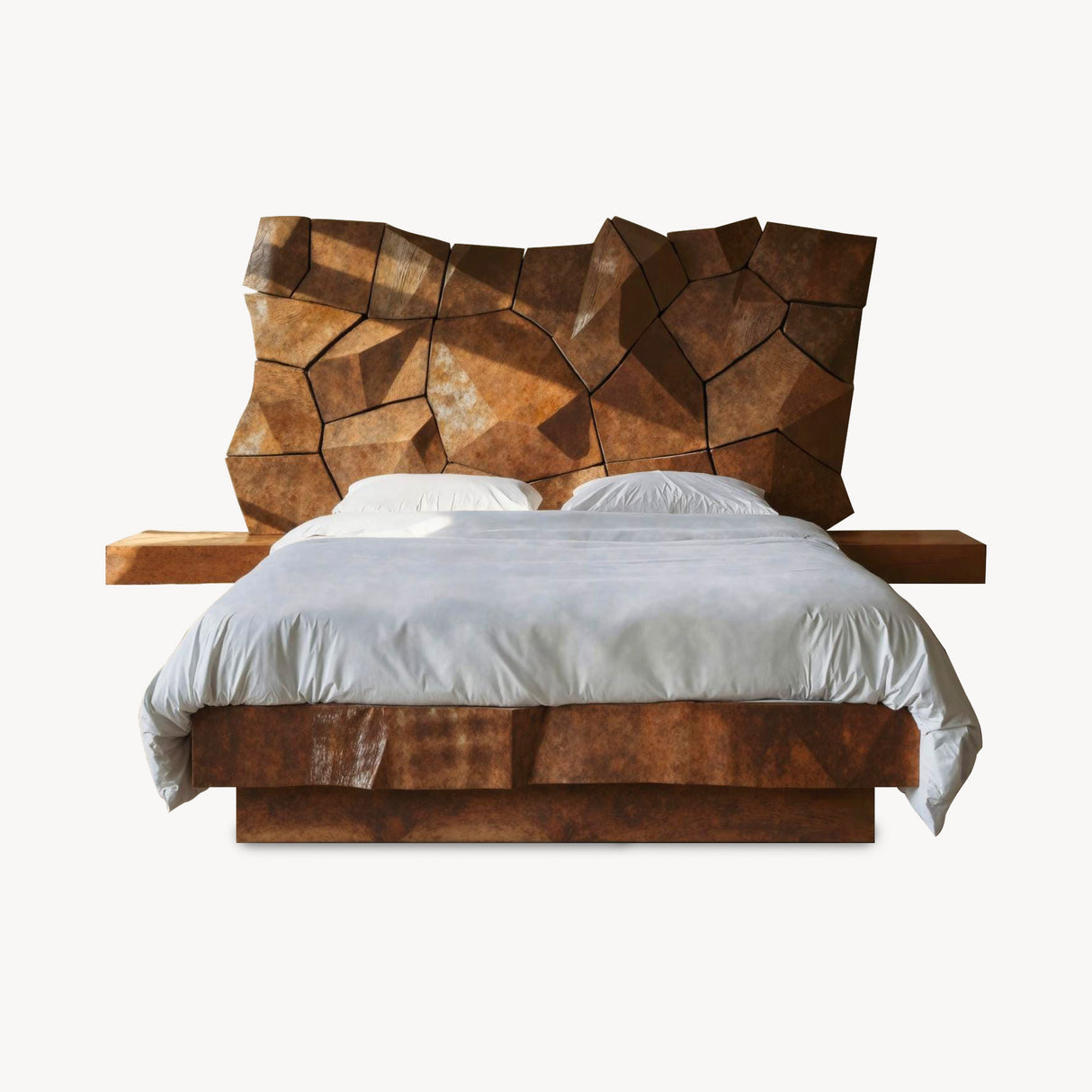 Modern Geometric Headboard Panel For King Or Queen Bed