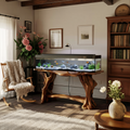 Elegant Coffee Table With Built-in Aquarium Design