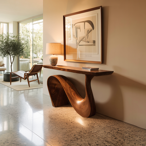 Modern Solid Wood Console Table For Living Room And Entryway Design