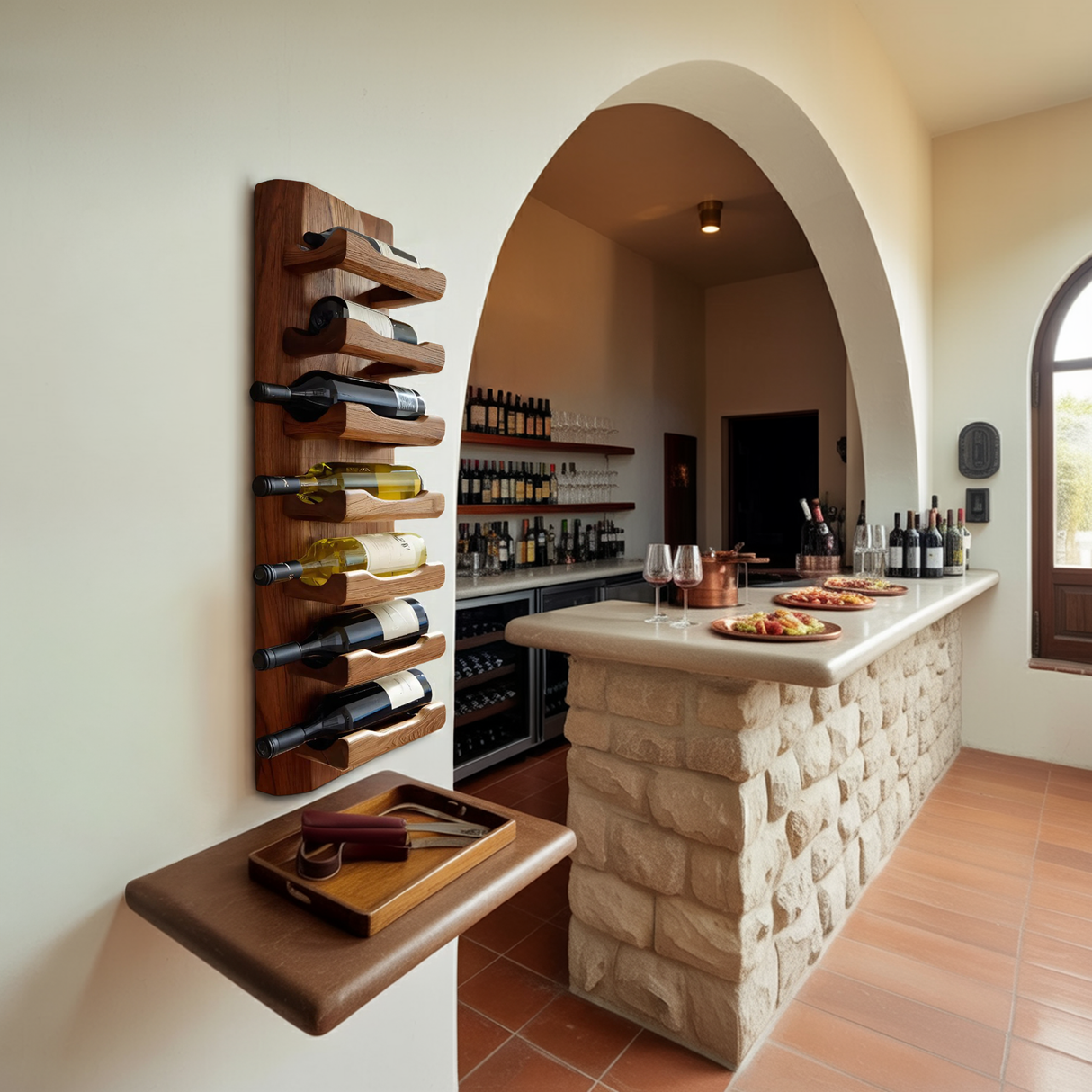 Modern Wall Wine Rack For Minimal Home Decor