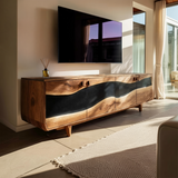 Modern Solid Wood TV Console For Minimalist Living Room