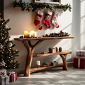 Mid Century Solid Wood Console Table For Living Room Christmas Decoration