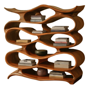 Sculptural Bookshelf Cabinet For Living Room And Office