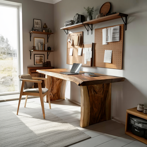 Farmhouse Wooden Desk For Home Workspace And Decor