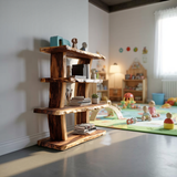 Contemporary Wood Bookshelf For Living Room Storage And Modern Decor