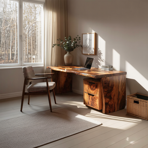 Mid Century Desk Corner Work Desk For Study Area