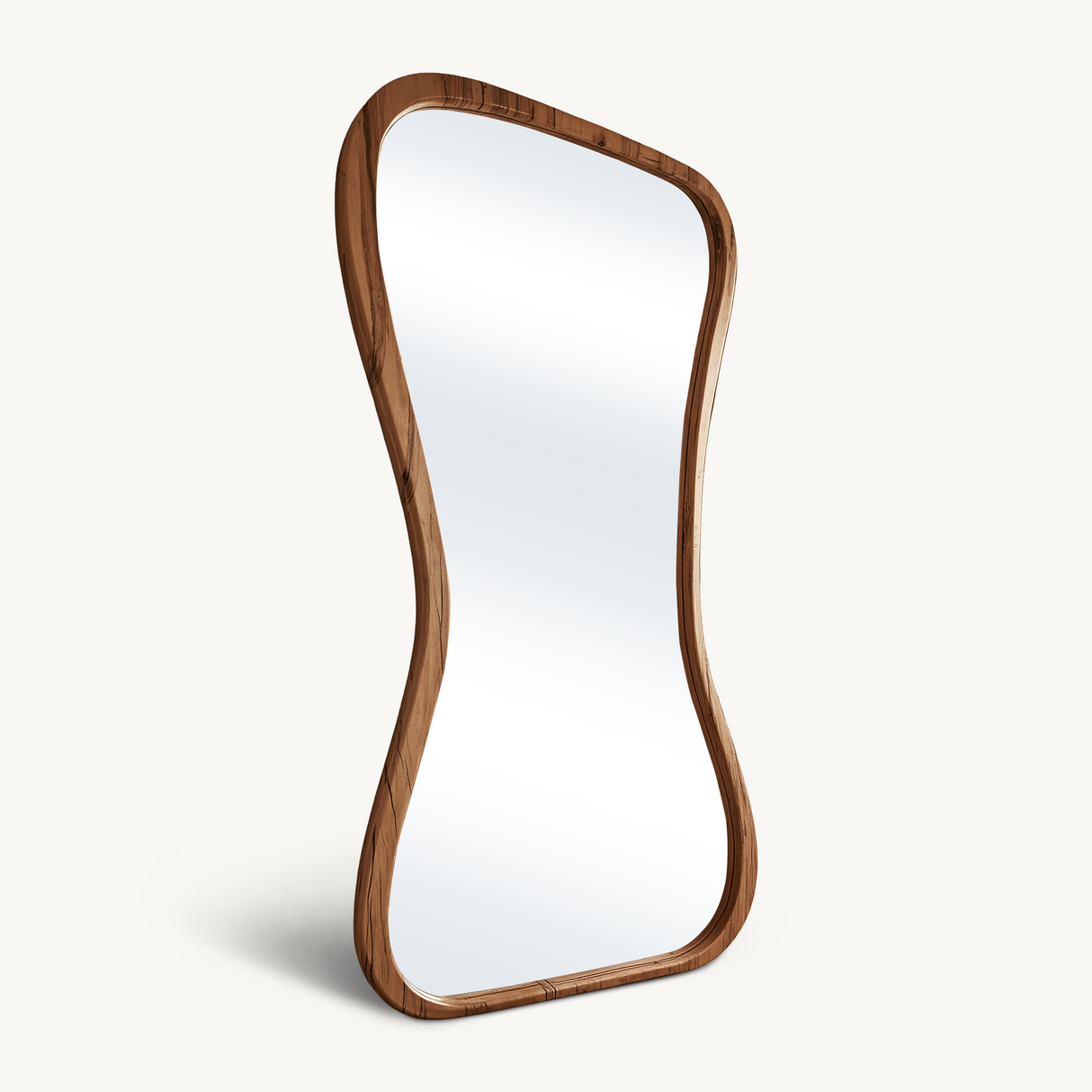 Contemporary Full Length Mirror With Organic Edge For Living Room And Dressing Area