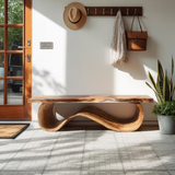 Organic Sculptural Bench For Entryway Decor