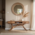 Rustic Live Edge Entryway Table For Entryway Design Warm Welcome