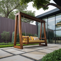 Contemporary Outdoor Swing Bench For Garden Patio Relaxation