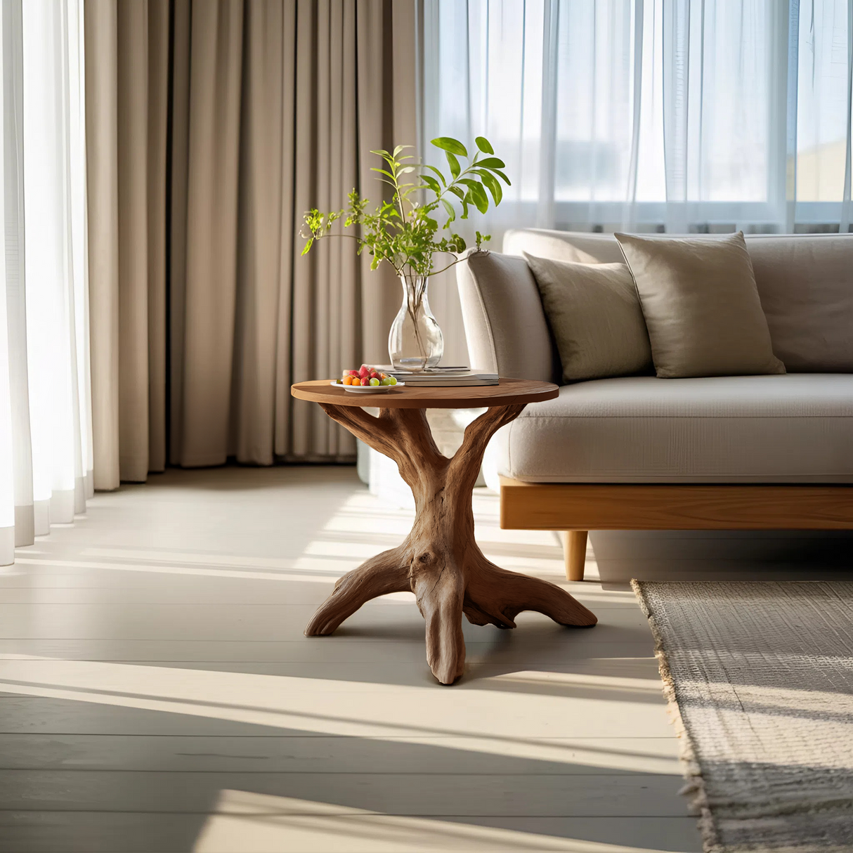 Farmhouse Wooden End Table For Furniture Decor Practical And Stylish