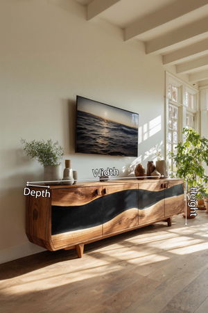 Modern Solid Wood TV Console For Minimalist Living Room