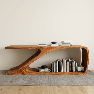 Contemporary Wooden Console Table For Living Room Decor