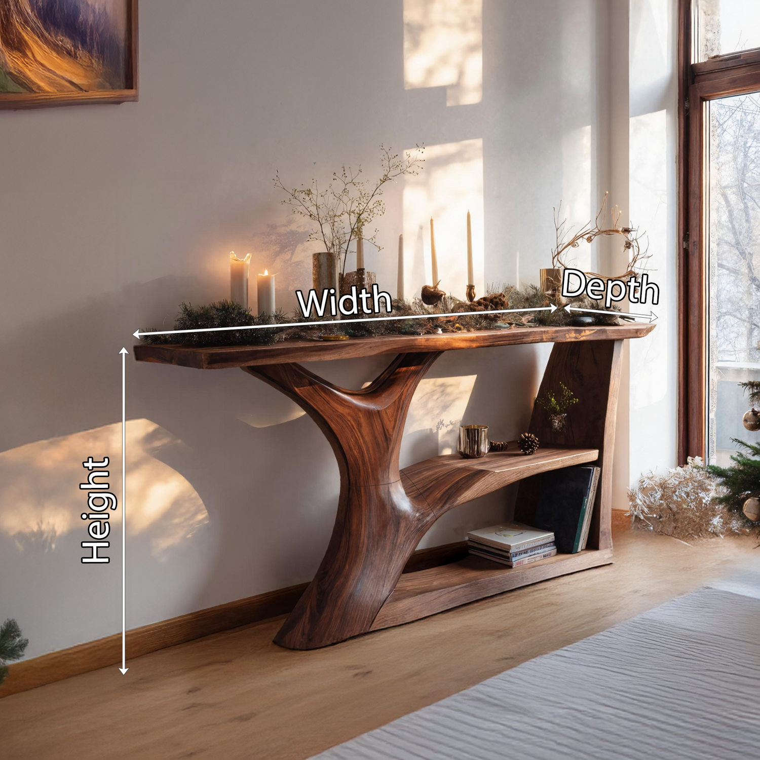 Modern Wooden Console Table For Holiday Living Room Furniture