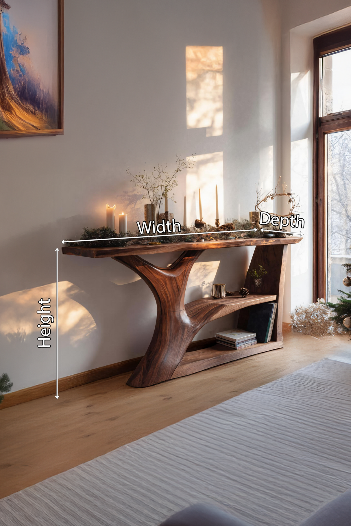 Modern Wooden Console Table For Holiday Living Room Furniture