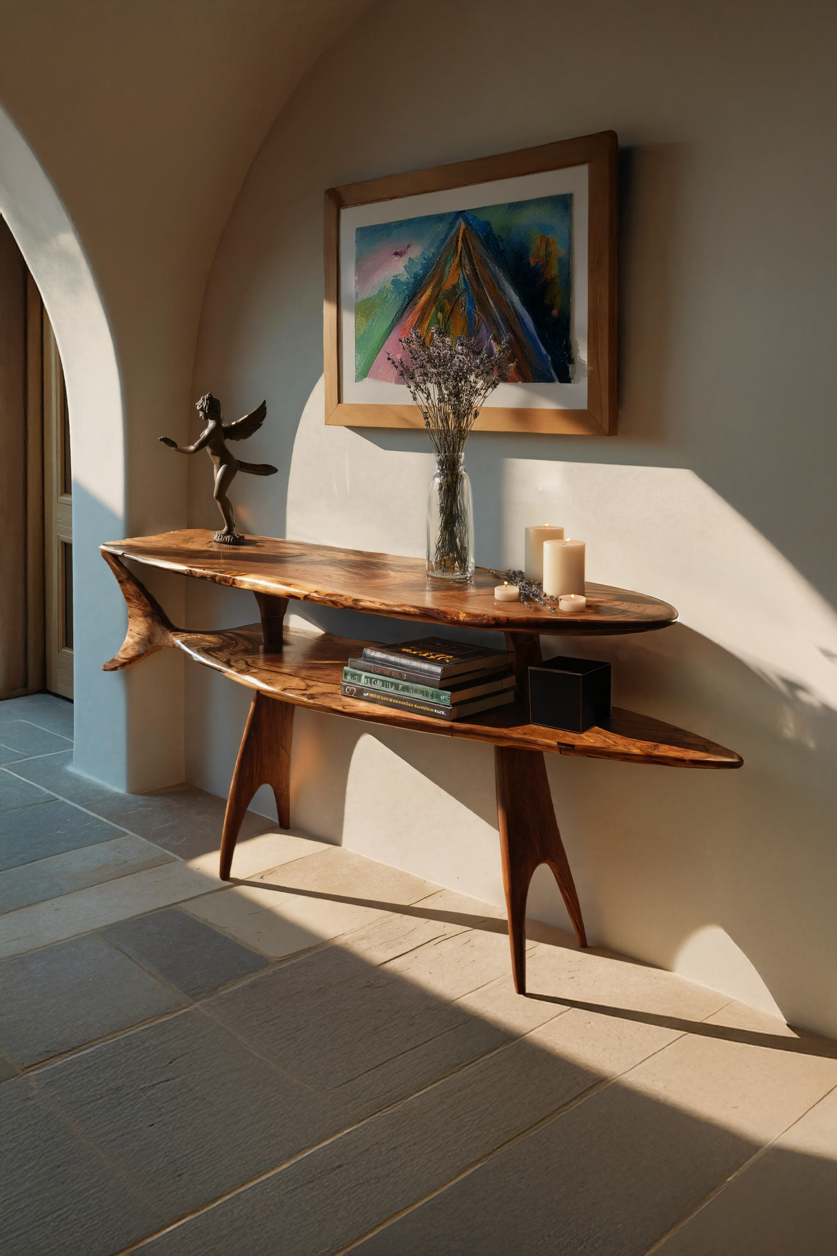 Modern Wooden Console Table For Entryway And Living Room
