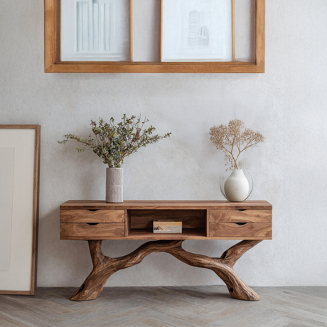 Rustic Solid Wood Dressing Table For Furniture Decor Cozy Style