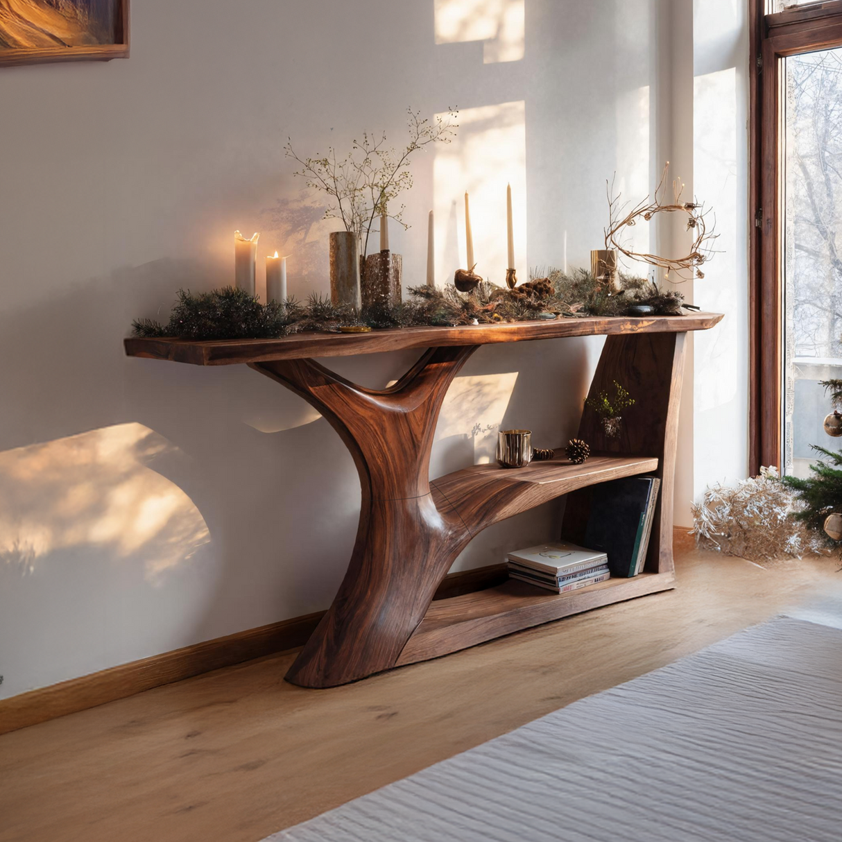 Modern Wooden Console Table For Holiday Living Room Furniture
