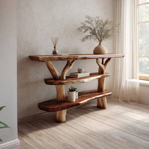 Handcrafted Solid Wood Console Table For Classic Entryway Furniture Style